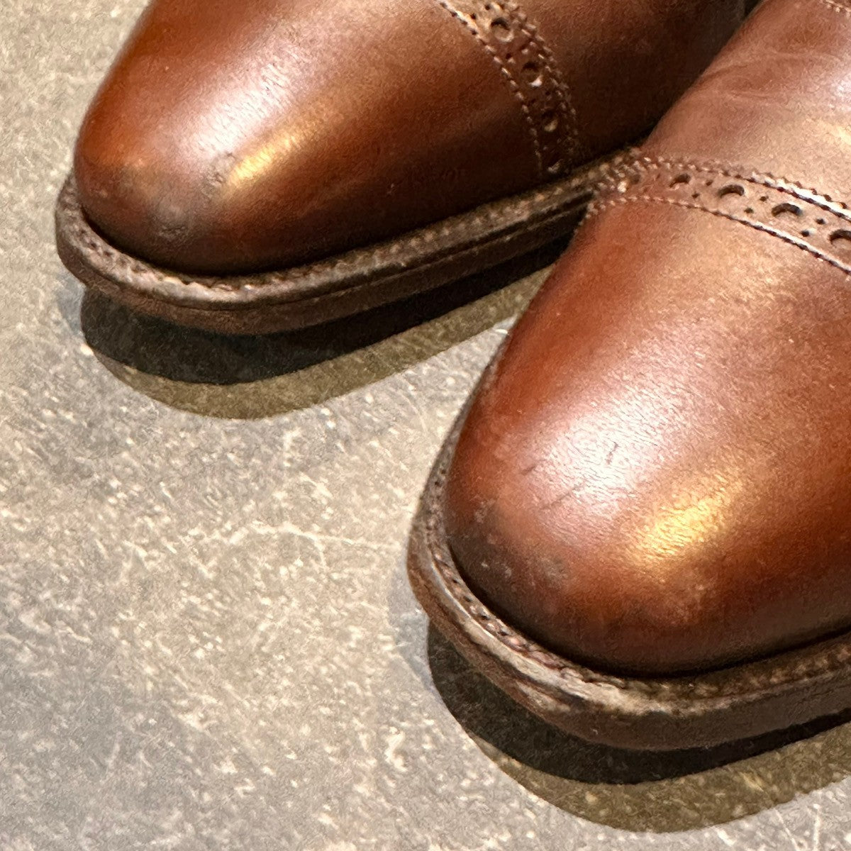 【JOHNLOBB】ジョンロブ エイボン パンチドキャップトゥ カーフ ブラウン サイズUK6E 8000ラスト