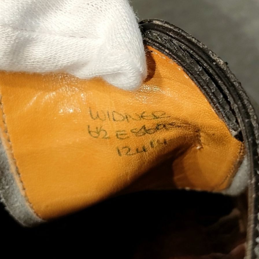 ダメージ品【JOHN LOBB】ジョンロブ ウィドナー カーフ ブラック サイズ UK6.5E 8695ラスト ※クラックあり