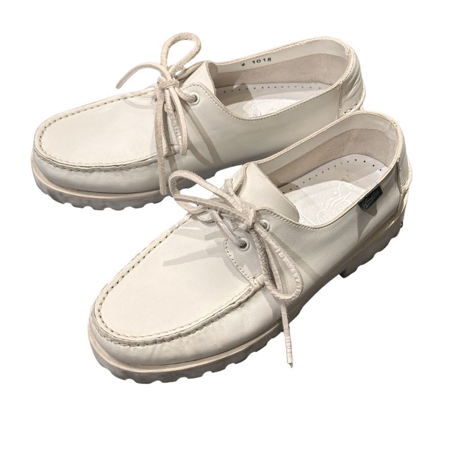 PARABOOT ホワイト デッキシューズ PARABOOT】パラブーツ デッキシューズ カーフ ホワイト（白） サイズ