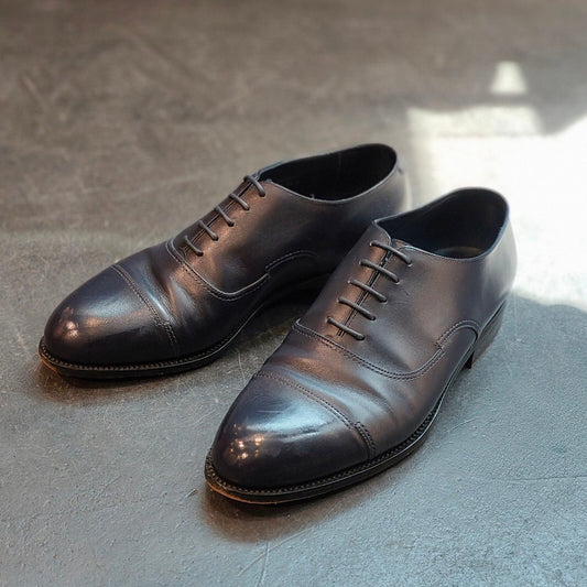 【J.M.WESTON】ジェイエムウエストン 358 ラファエル キャップトゥオックスフォードシューズ カーフ ネイビー サイズ 8D RAPHAEL