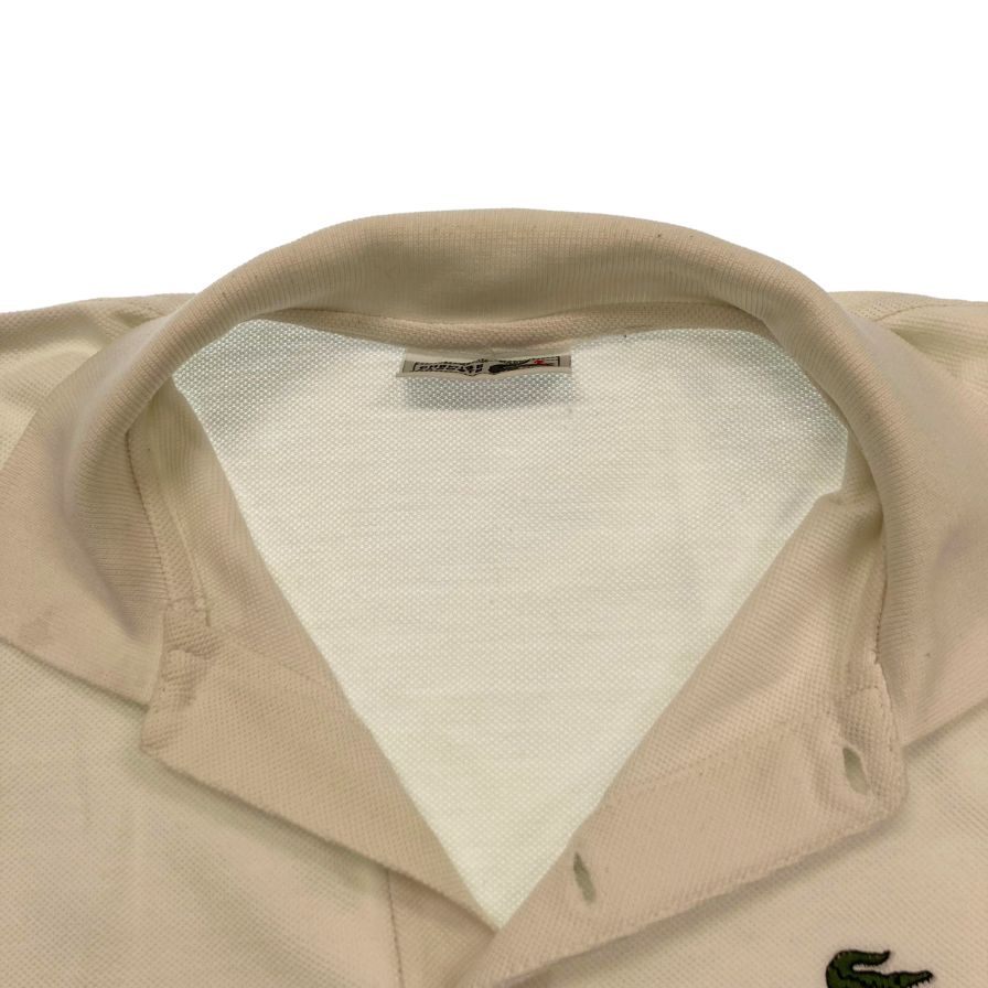 【LACOSTE】ラコステ 70年代後期 フレラコ ポロシャツ フランス製 ホワイト サイズ 4程度