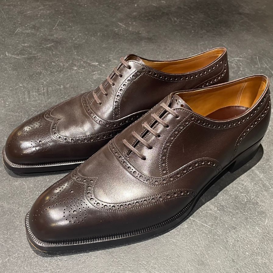 美品【Marquess】マーキス フルブローグ ビスポーク品 カーフ ブラウン サイズ約26.5相当