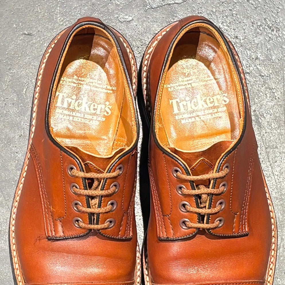 【Tricker’s】トリッカーズ レザーシューズ M798 ストレートチップ カーフ ブラウン サイズ UK8