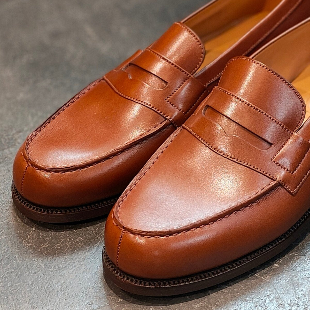 希少 新品未使用 【J.M.WESTON】ジェイエムウエストン 180 シグニチャーローファー ロシアンカーフ タンブラウン サイズ UK7D 41ラスト