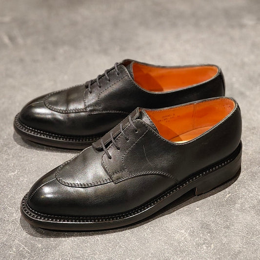 希少 極美品 【J.M.WESTON】ジェイエムウエストン 696 スプリットトゥダービー Uチップ ロシアンカーフ ブラック サイズ UK7C 23ラスト