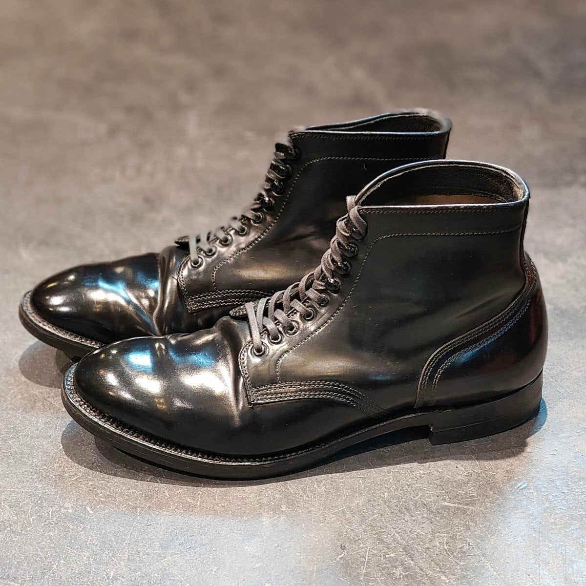 希少 【ALDEN】オールデン アナトミカ別注 1124 プレーントゥ ブーツ コードバン ブラック サイズUS9D モディファイドラスト