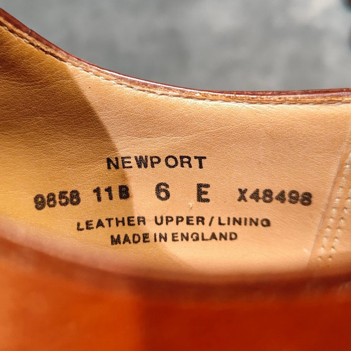 美品【CROCKETT&JONES】クロケット&ジョーンズ シップス別注 ニューポート Uチップ ブラウン サイズUK6E
