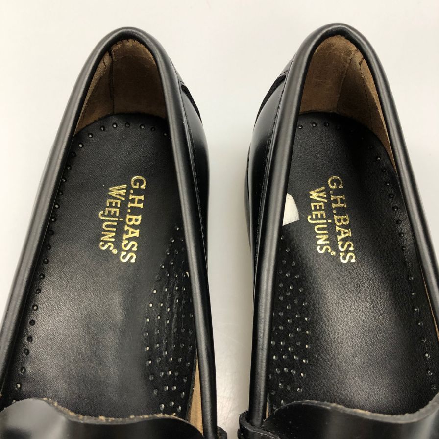 新品未使用 【G.H.Bass&Co. 】 ジーエイチバス 11775 リンカーン ビットローファー ハイシャインレザー ブラック サイズ US7 定価¥34,100-