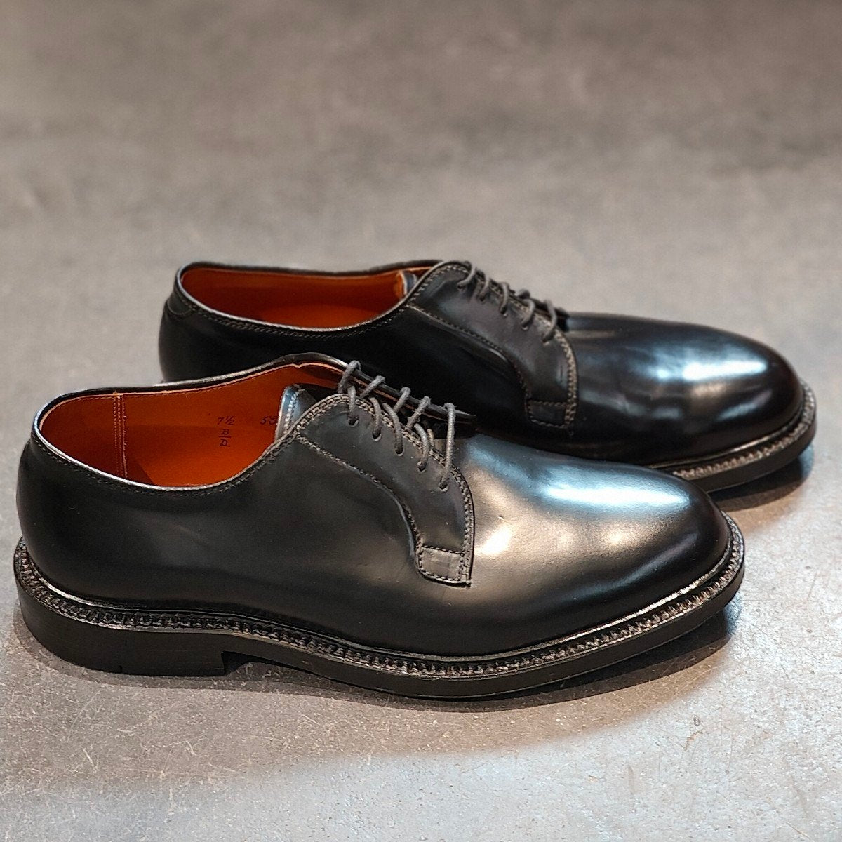 新品未使用 【ALDEN】オールデン 9901 プレーントゥ コードバン ブラック サイズ US7.5D バリーラスト 定価¥211,200-