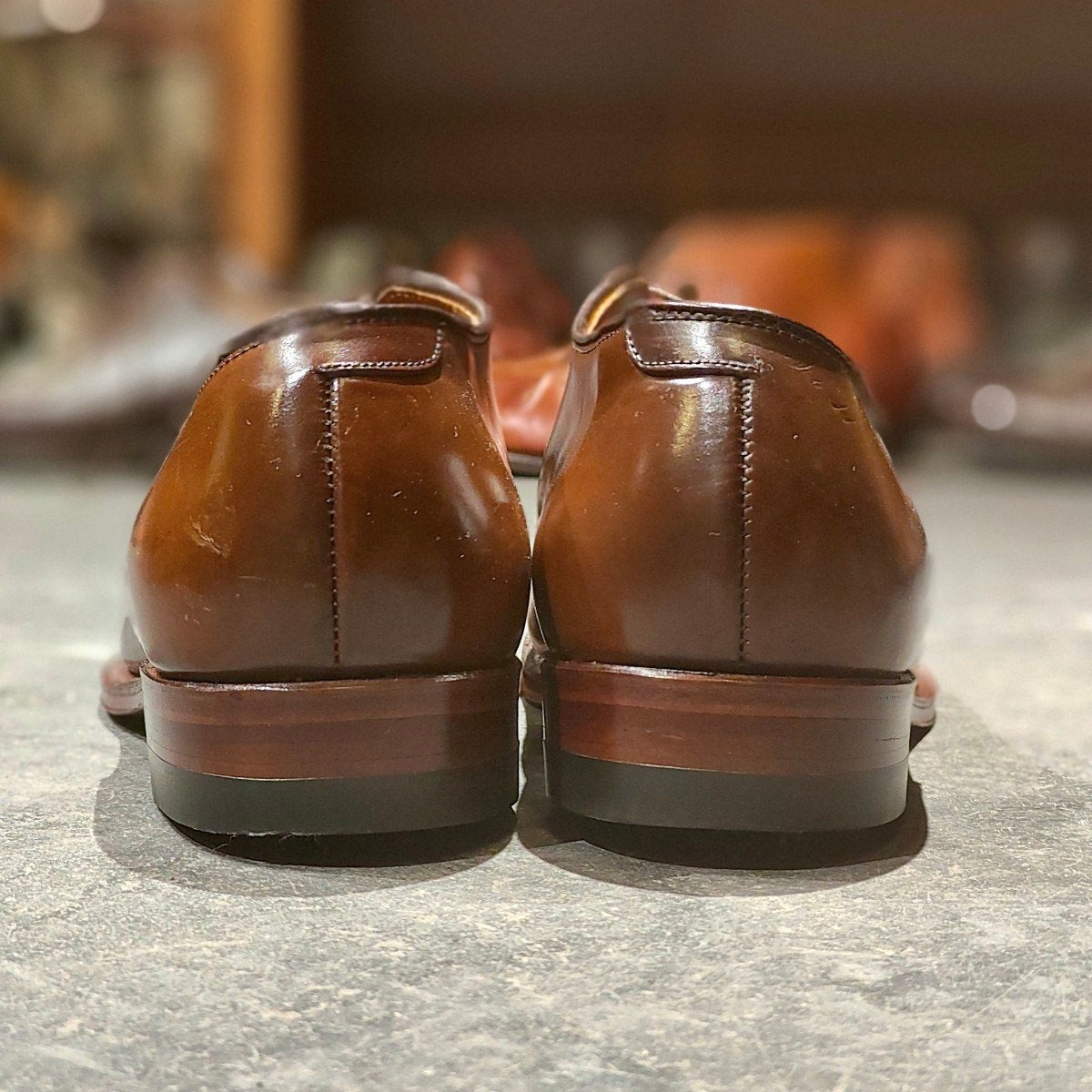 希少 使用数回【ALDEN】オールデン 125周年記念限定モデル 54951 Vチップ コードバン ダークブラウン サイズUS7.5D モディファイドラスト