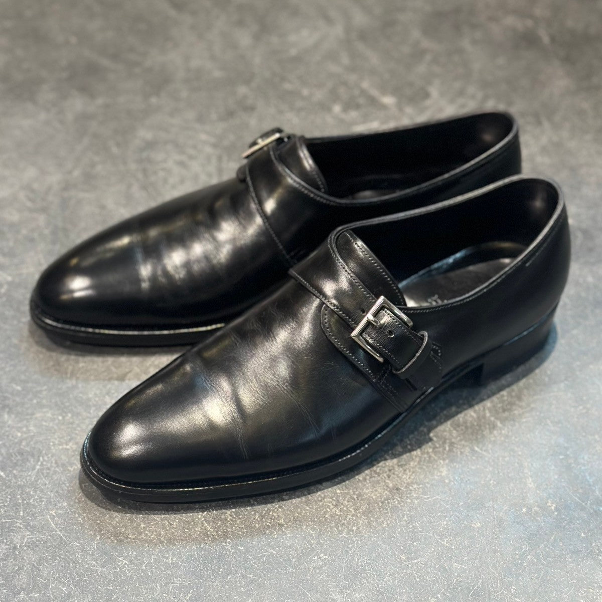 極美品【JOHN LOBB】ジョンロブ MATTA2 シングルモンクストラップ カーフ ブラック サイズ UK6D 7000ラスト