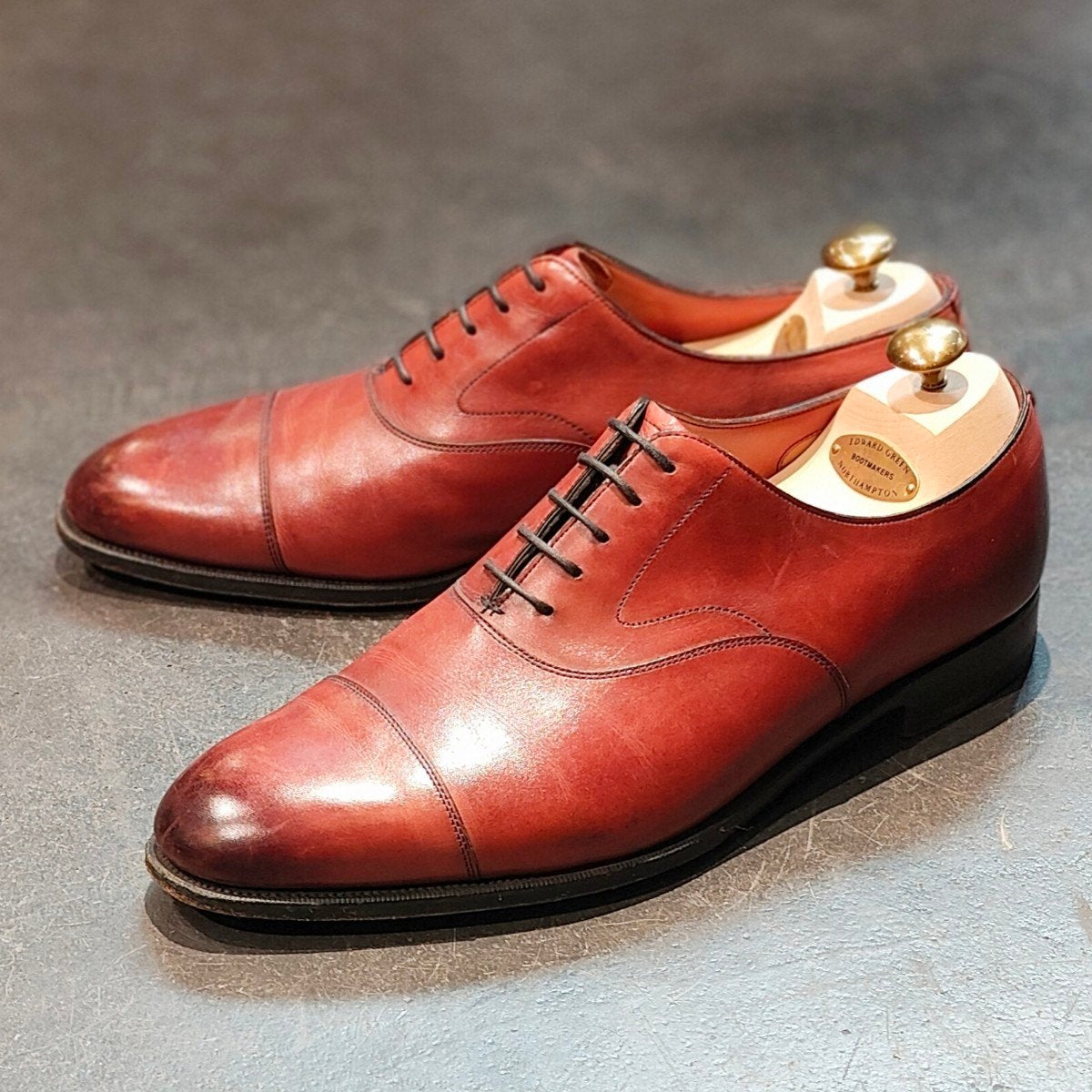 【EDWARD GREEN】エドワードグリーン チェルシー ストレートチップ カーフ バーガンディ サイズ UK10.5F 82ラスト 定価¥217,800-
