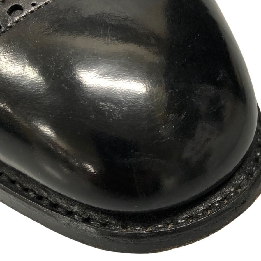 【JOSEPH CHEANEY】ジョセフチーニー パンチドキャップトゥ内羽根ブーツ スエードカーフコンビ ブラック サイズUK8