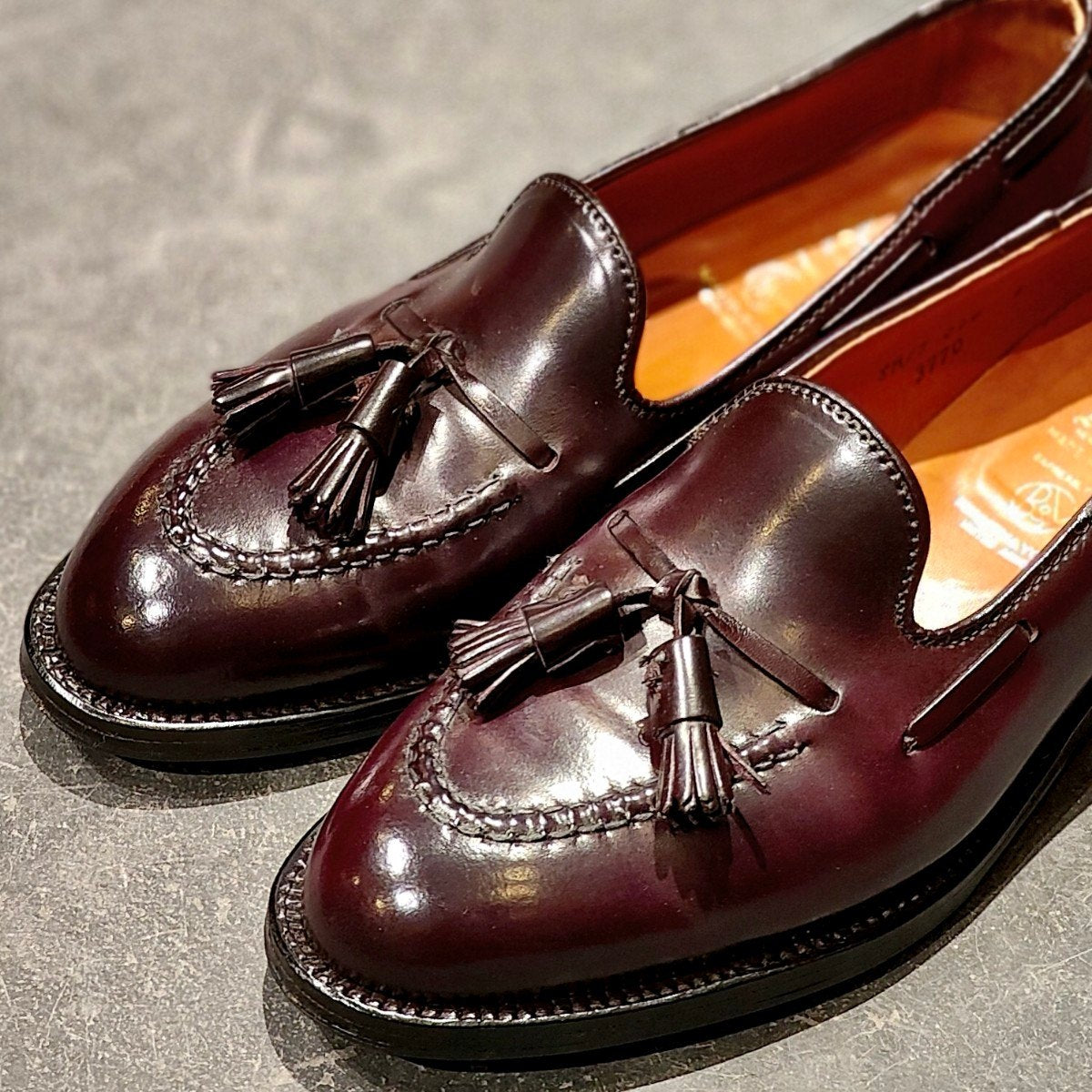 希少 極美品 【ALDEN】オールデン ビューティ&ユース別注 3770 タッセルローファー コードバン ダークバーガンディ サイズUS8D アバディーンラスト