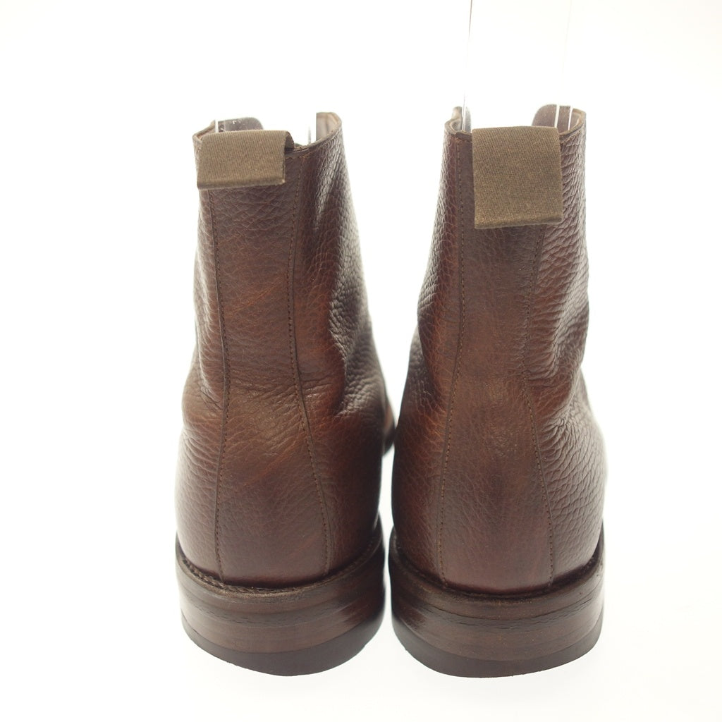 【CROCKETT&JONES × Paul Smith】クロケット&ジョーンズ × ポールスミス 別注レースアップブーツ ダービー グレインレザー ブラウン サイズ UK8.5E DERBY