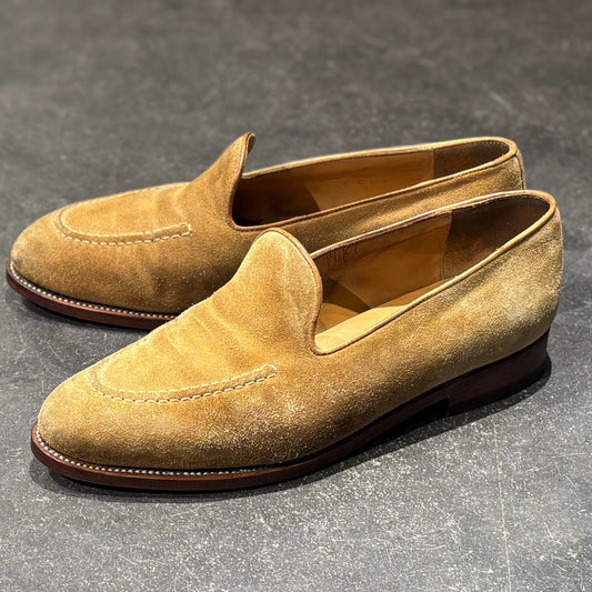 【J.M.WESTON】ジェイエムウエストン ローファー 161 メントン スエード  ベージュ サイズUK7