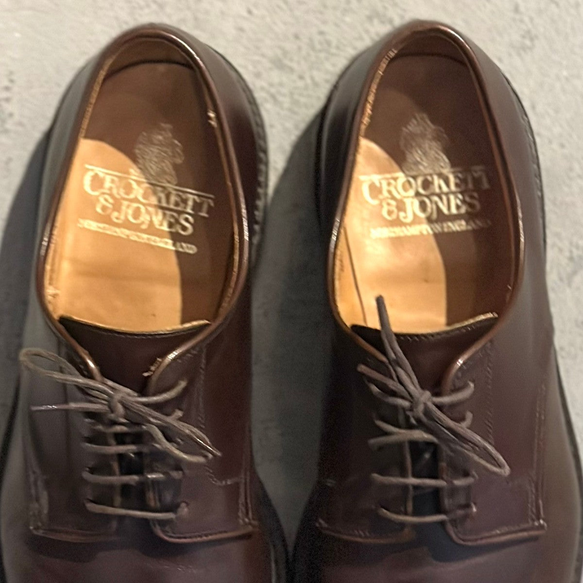 【CROCKETT&JONES】クロケット&ジョーンズ セッジムーア 外羽根 プレーントゥ カーフ ブラウン サイズ7.5E 378ラスト