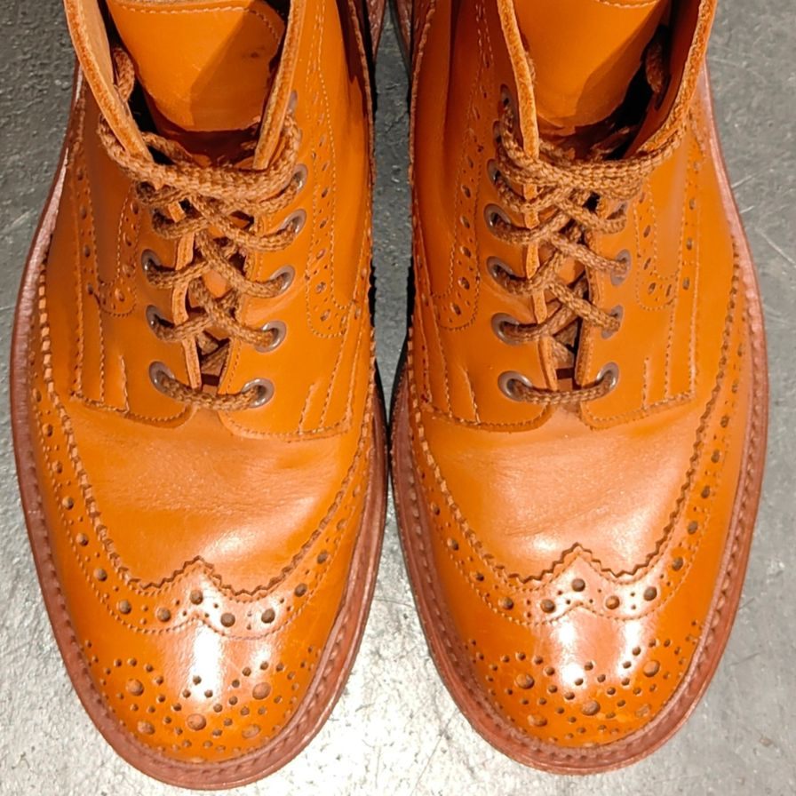 【Tricker’s】トリッカーズ ストウ ブーツ カーフ ベージュ サイズ UK6.5 参考定価¥132,000-