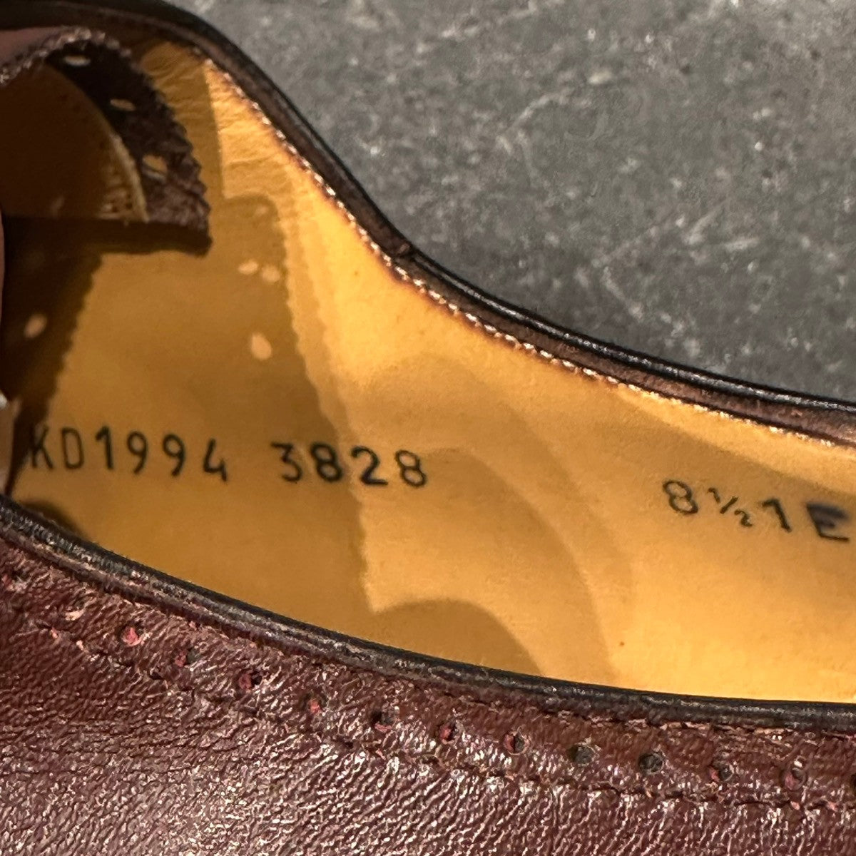 未使用品【Salvatore Ferragamo】サルヴァトーレ フェラガモ 3828 セミブローグ カーフ ブラウン サイズUK8.5E