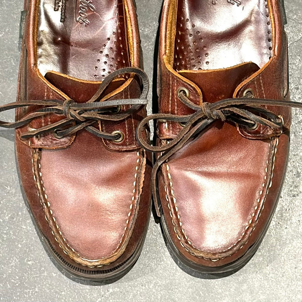 美品【PARABOOT】パラブーツ バース デッキシューズ カーフ ブラウン サイズ5.5