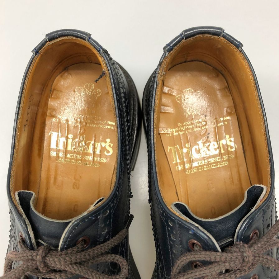 【Tricker's】トリッカーズ L5633 ビジネスシューズ ウイングチップ ネイビー(紺) サイズ UK6 ラスト