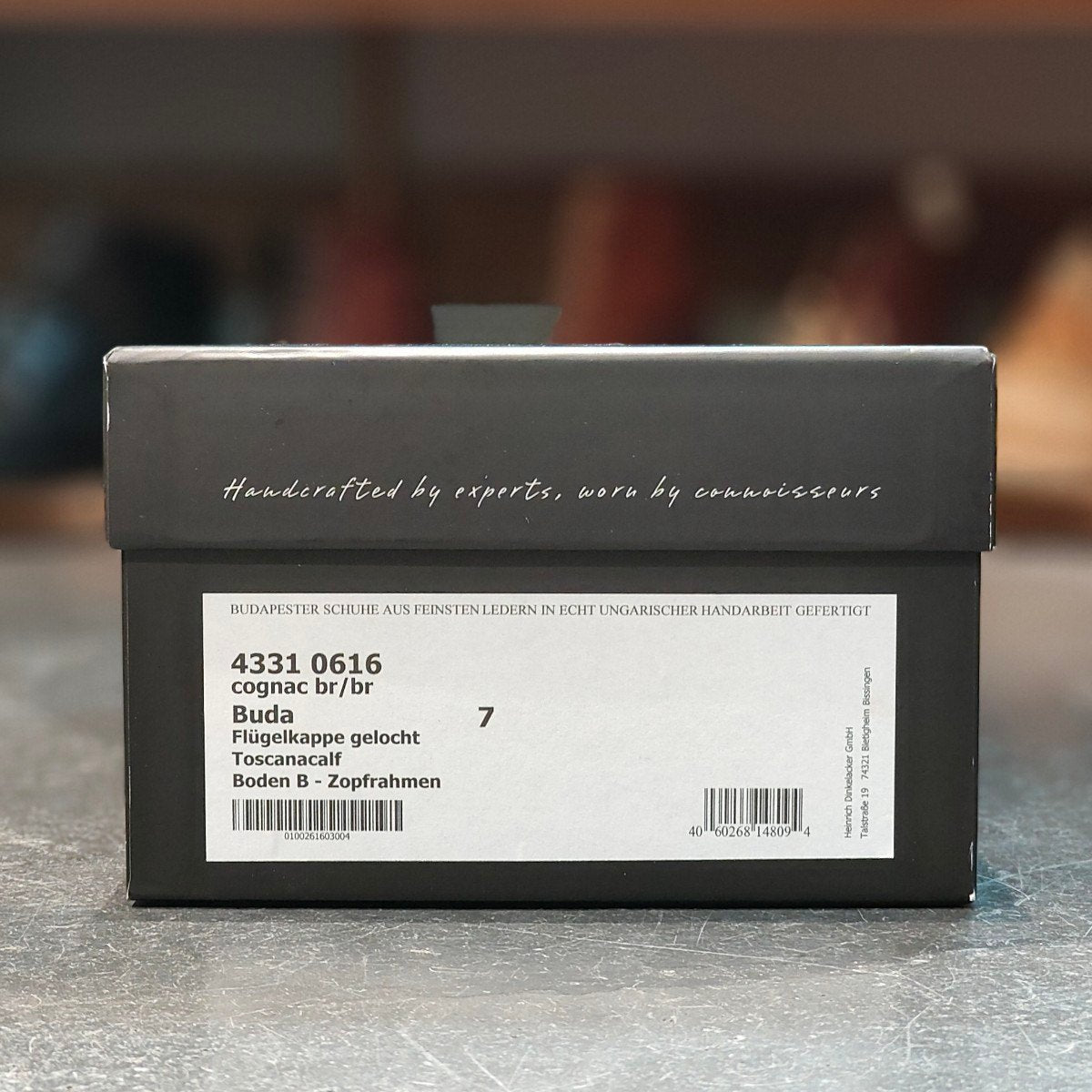 希少 使用数回 【HEINRICH DINKELACKER】ハインリッヒディンケラッカー ブダ ウイングチップ カーフ コニャック サイズ UK7
