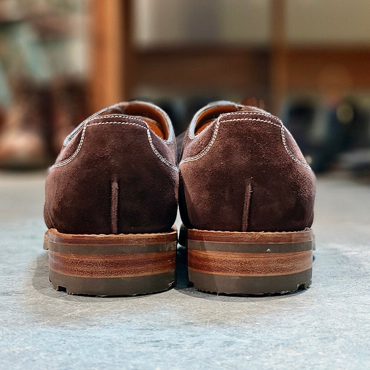 新品未使用【J.M.WESTON】ジェイエムウエストン 641 ゴルフ Uチップ スエード ダークブラウン サイズ UK7E 31ラスト 参考定価176,000-