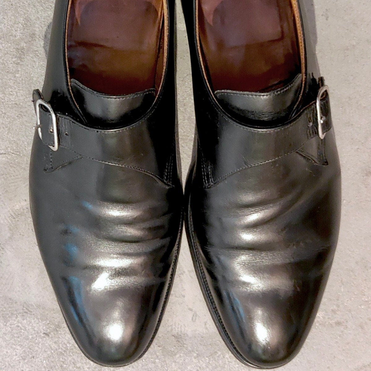 【CROCKETT&JONES】クロケット&ジョーンズ マルバーン シングルモンク カーフ ブラック サイズUK8.5E 341ラスト