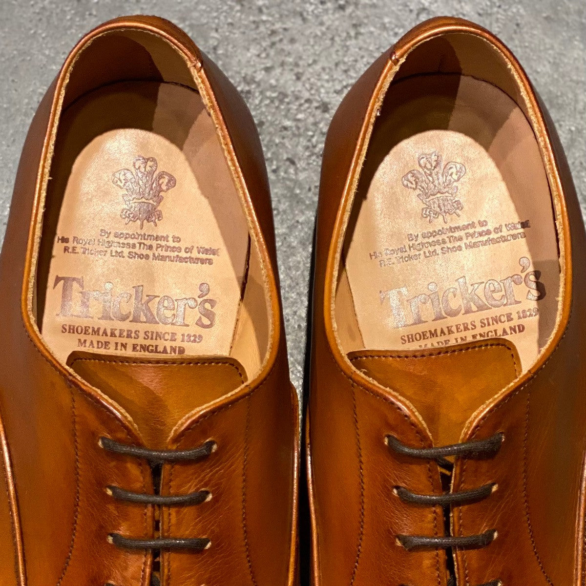 美品【Tricker's】トリッカーズ リージェント 6140 ストレートチップ カーフ ブラウン サイズUK7.5 参考定価¥110,000-