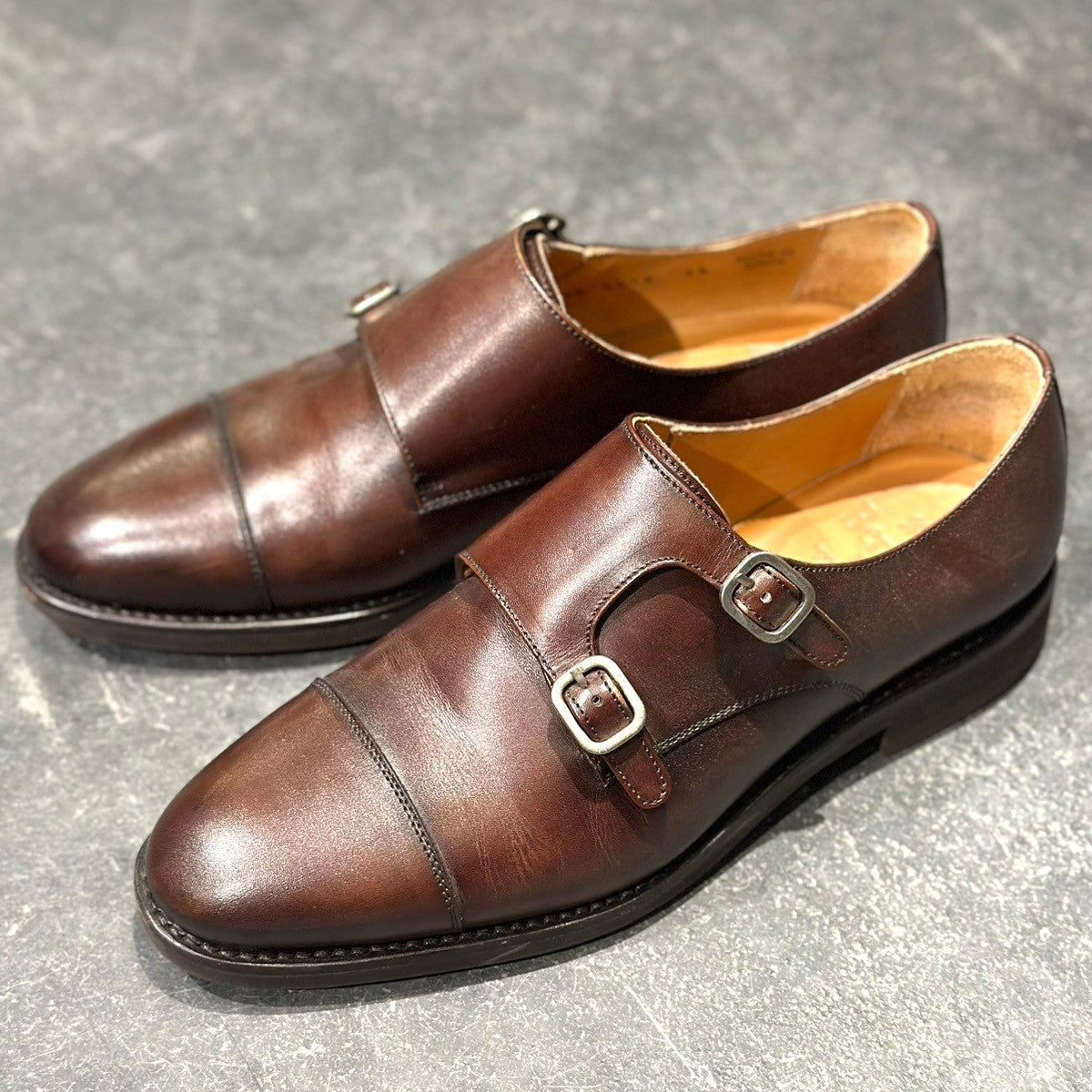 美品 Berwick 5245 ダブルモンク Berwick バーウィック ダブルモンク 5245 ヴィブラム ソール