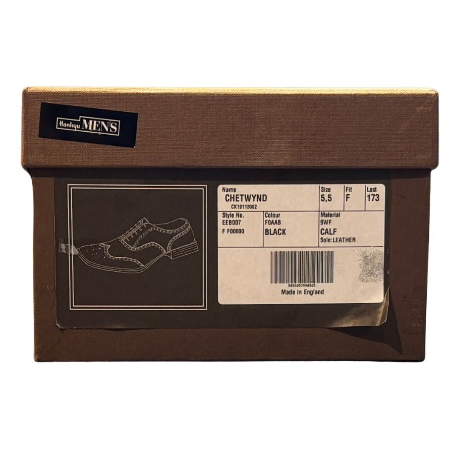 【Church´s】チャーチ 173 ビジネスシューズ ウイングチップ ブラック(黒) サイズ UK55F ラスト
