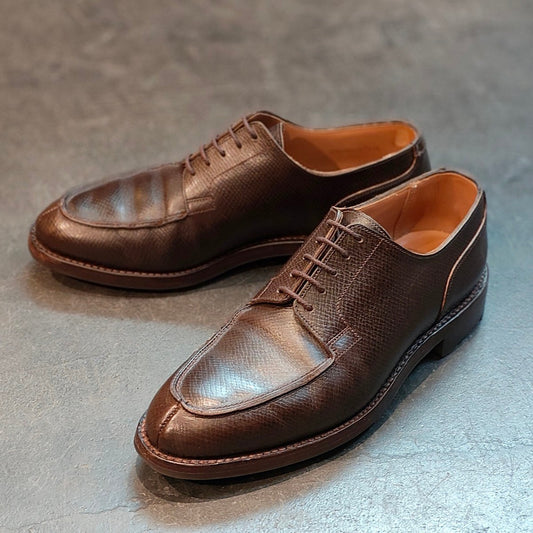 美品 【CROCKETT&JONES】クロケット&ジョーンズ アストン Uチップ グレインレザー ブラウン サイズ UK8E 375ラスト 定価¥137,500-