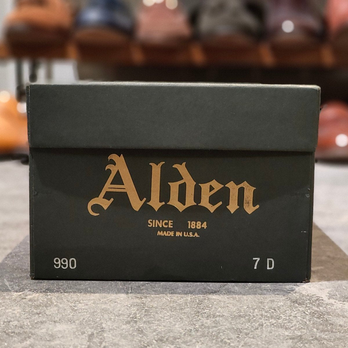 【ALDEN】オールデン 990 プレーントゥ コードバン ダークバーガンディ サイズ US7D バリーラスト 参考定価¥220,000-