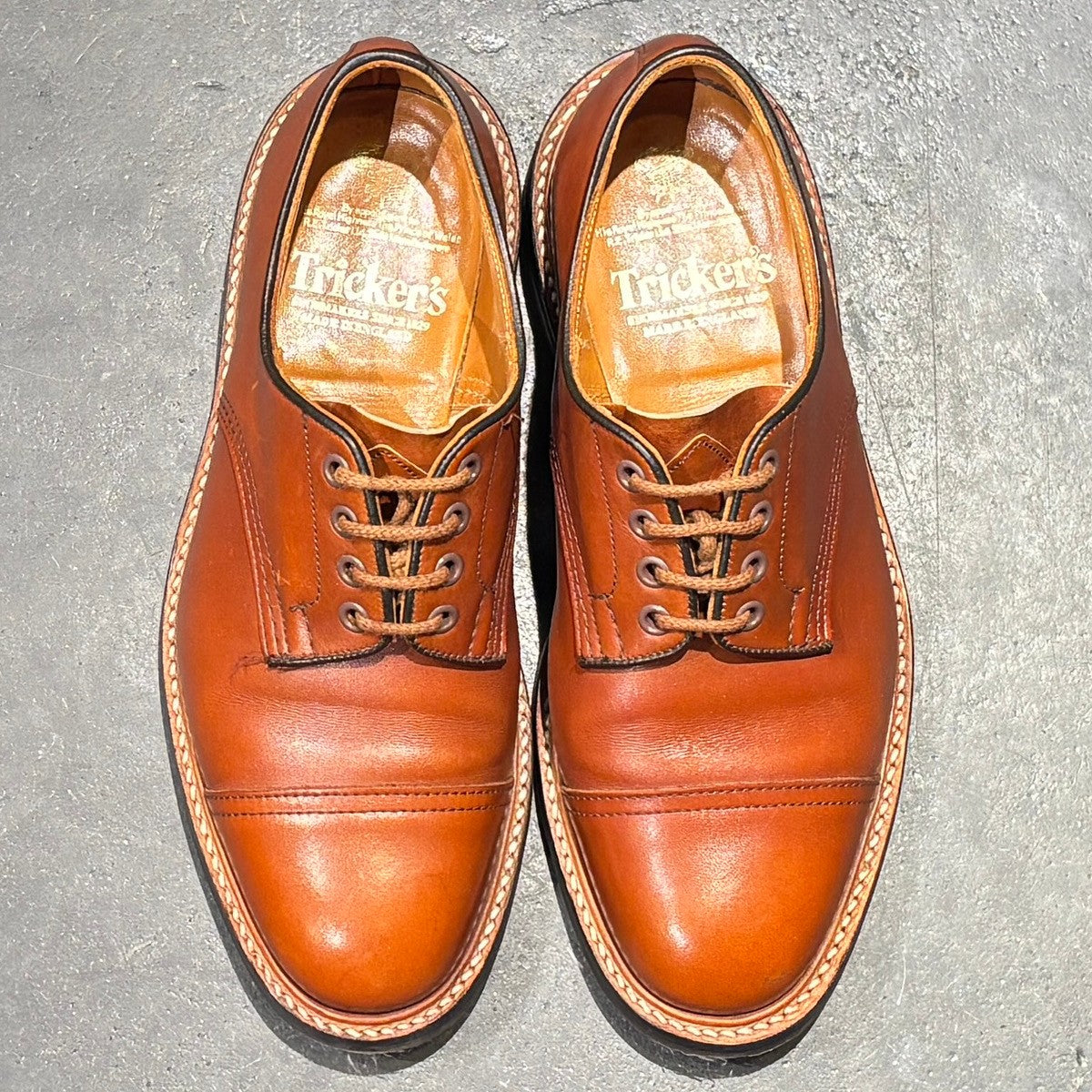 【Tricker’s】トリッカーズ レザーシューズ M798 ストレートチップ カーフ ブラウン サイズ UK8