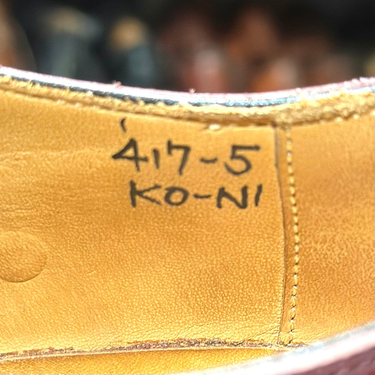 美品【KOKON】ココン 417L カーフ ベティスワイン サイズUK5