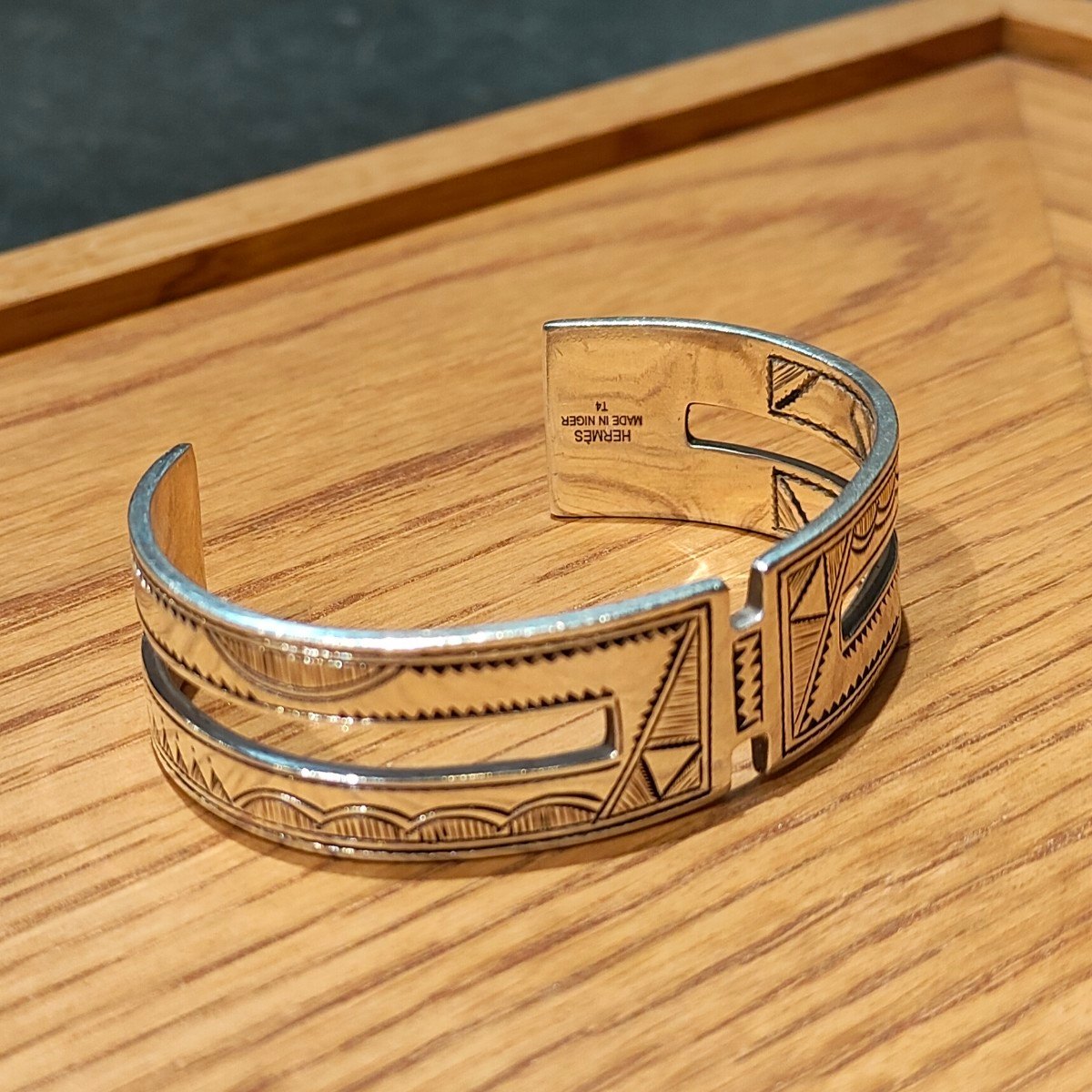 【HERMES Accessory】エルメス バングル トゥアレグ T4 シルバー925 ユニセックス 腕まわり18.0cm