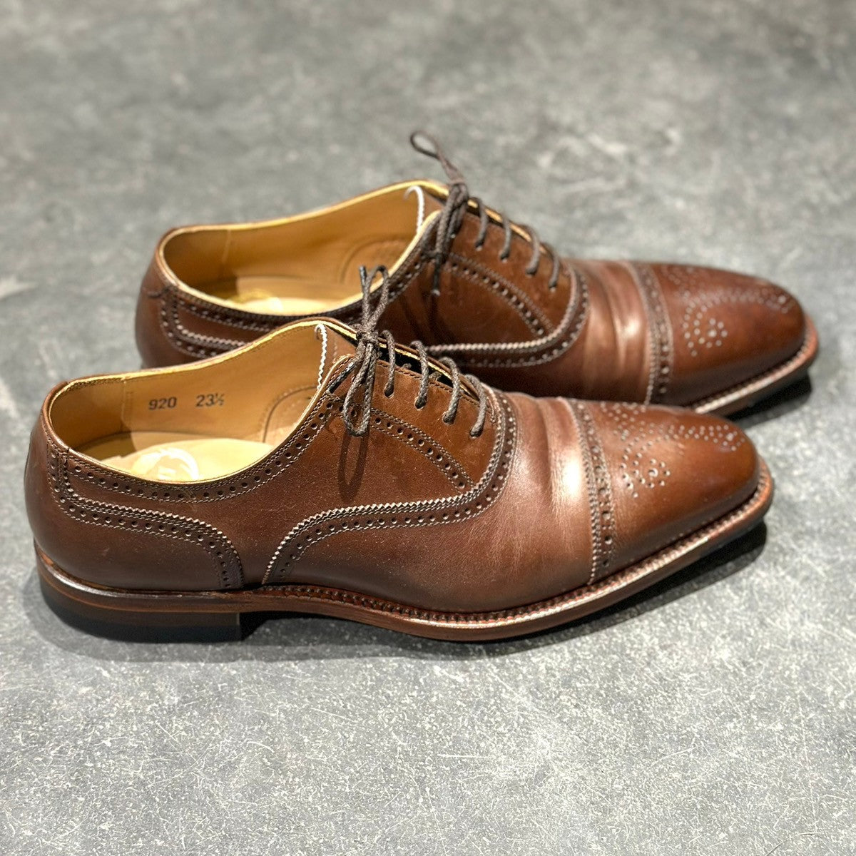 使用数回【SCOTCH GRAIN】スコッチグレイン 920 オデッサ カーフ ブラウン サイズ23.5cm