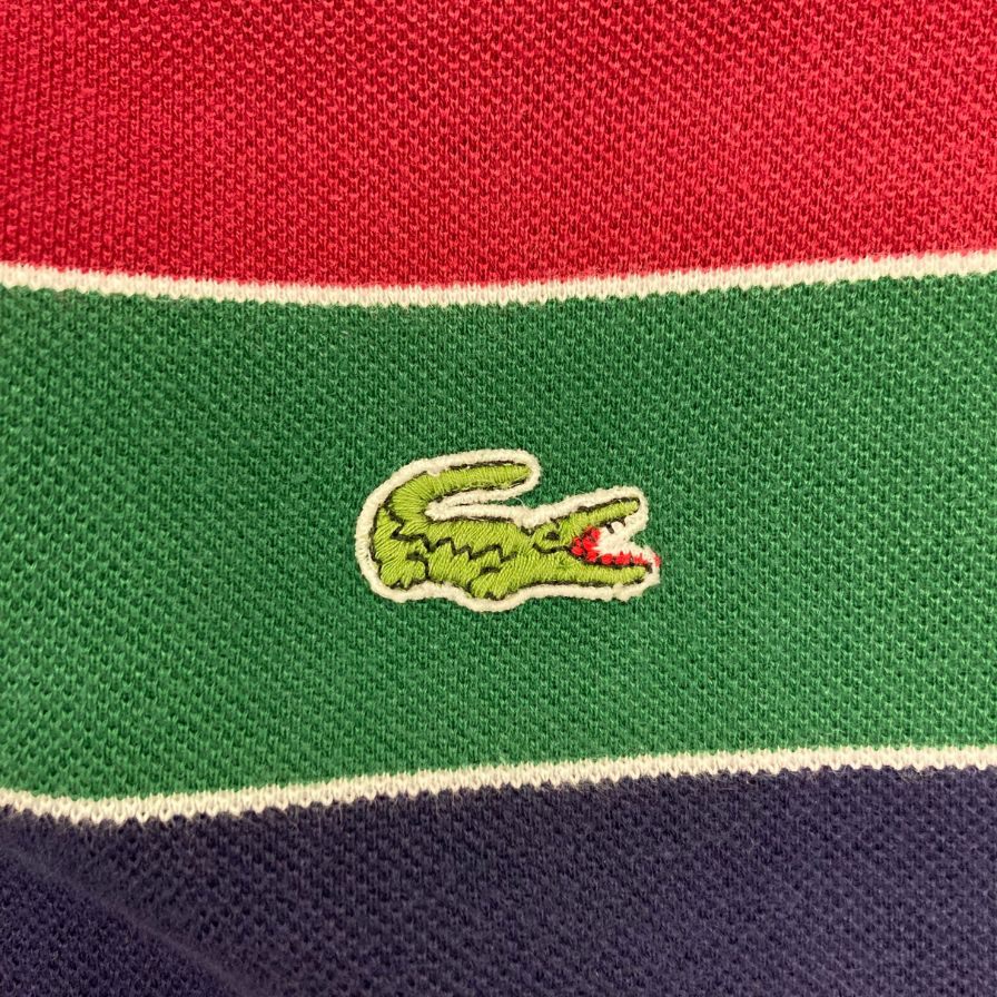 【LACOSTE】ラコステ 80年代前期 フレラコ ポロシャツ ボーダー フランス製 マルチカラー サイズ 5