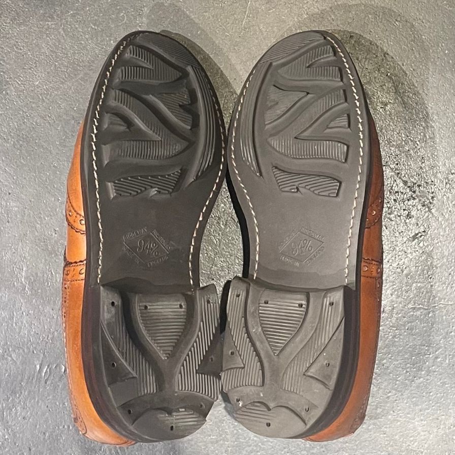 【Tricker's】トリッカーズ M5633 ウイングチップ カーフ ブラウン サイズ UK8 ※使用感強