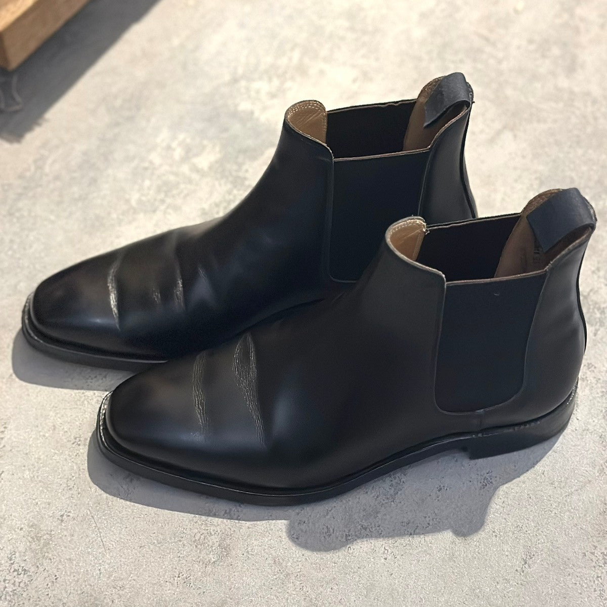 極美品【CROCKETT&JONES】クロケット&ジョーンズ チェルシー3 サイドゴアブーツ カーフ ブラウン サイズ 5.5E 238ラスト