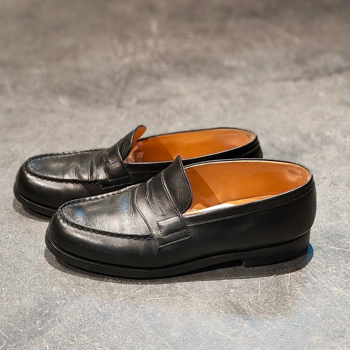 【J.M.WESTON】ジェイエムウエストン 180 シグニチャーローファー ボックスカーフ ブラック サイズ UK4.5C 41ラスト 定価¥156,200-