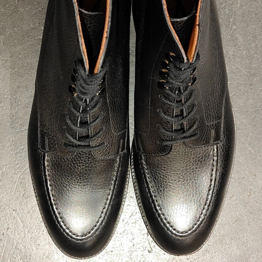 【CROCKETT&JONES】クロケットジョーンズ ゴールウェイ レースアップブーツ グレインレザー ブラック サイズ UK6.5E