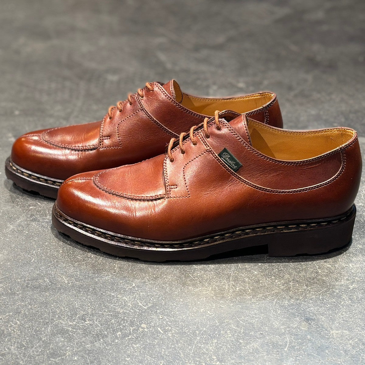 【Paraboot】パラブーツ レザーシューズ アヴィニョン Uチップ カーフ マロン サイズ UK5.5