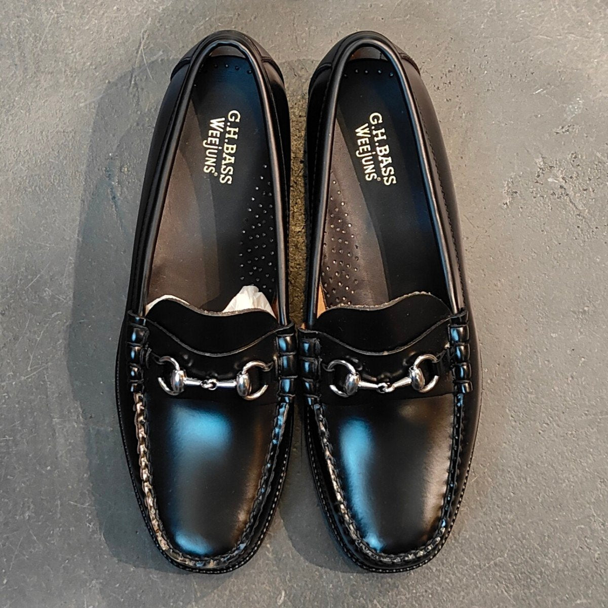 新品未使用 【G.H.Bass&Co.】ジーエイチバス 11775 リンカーン モックビットローファー カーフ ブラック サイズ US9 定価¥27,500-