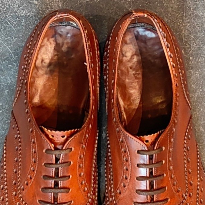 希少 美品 【Church's】チャーチ チェットウインド 3都市 ウイングチップ カーフ ブラウン サイズ UK60F 73ラスト 参考定価定価¥181,500-