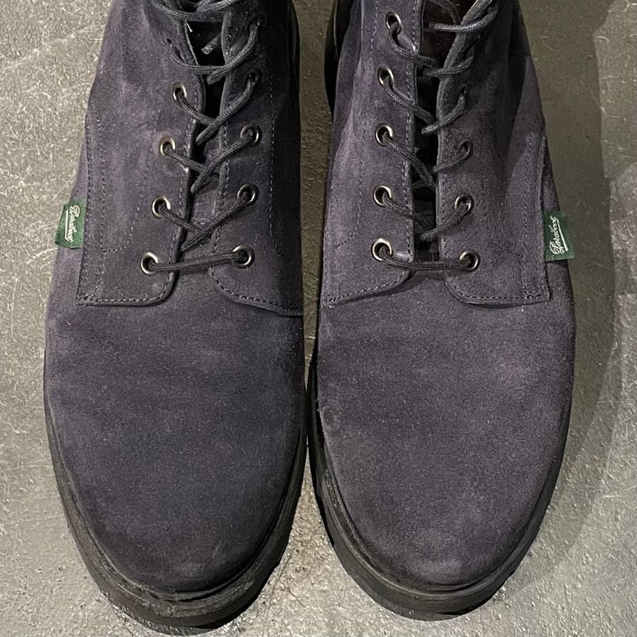 【Paraboot】パラブーツ ベルジュラック レースアップブーツ スエード ネイビー サイズUK7.5