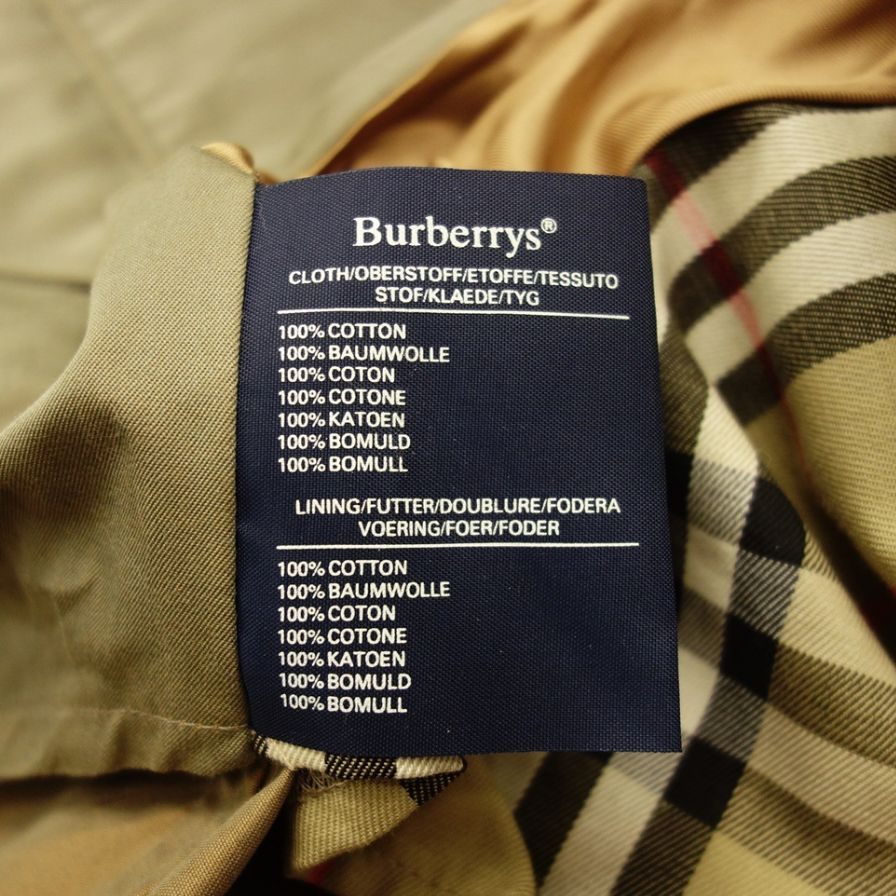 80s【Burberry's】バーバリー ステンカラーコート コットン100% サイズ8 ベージュ レディース