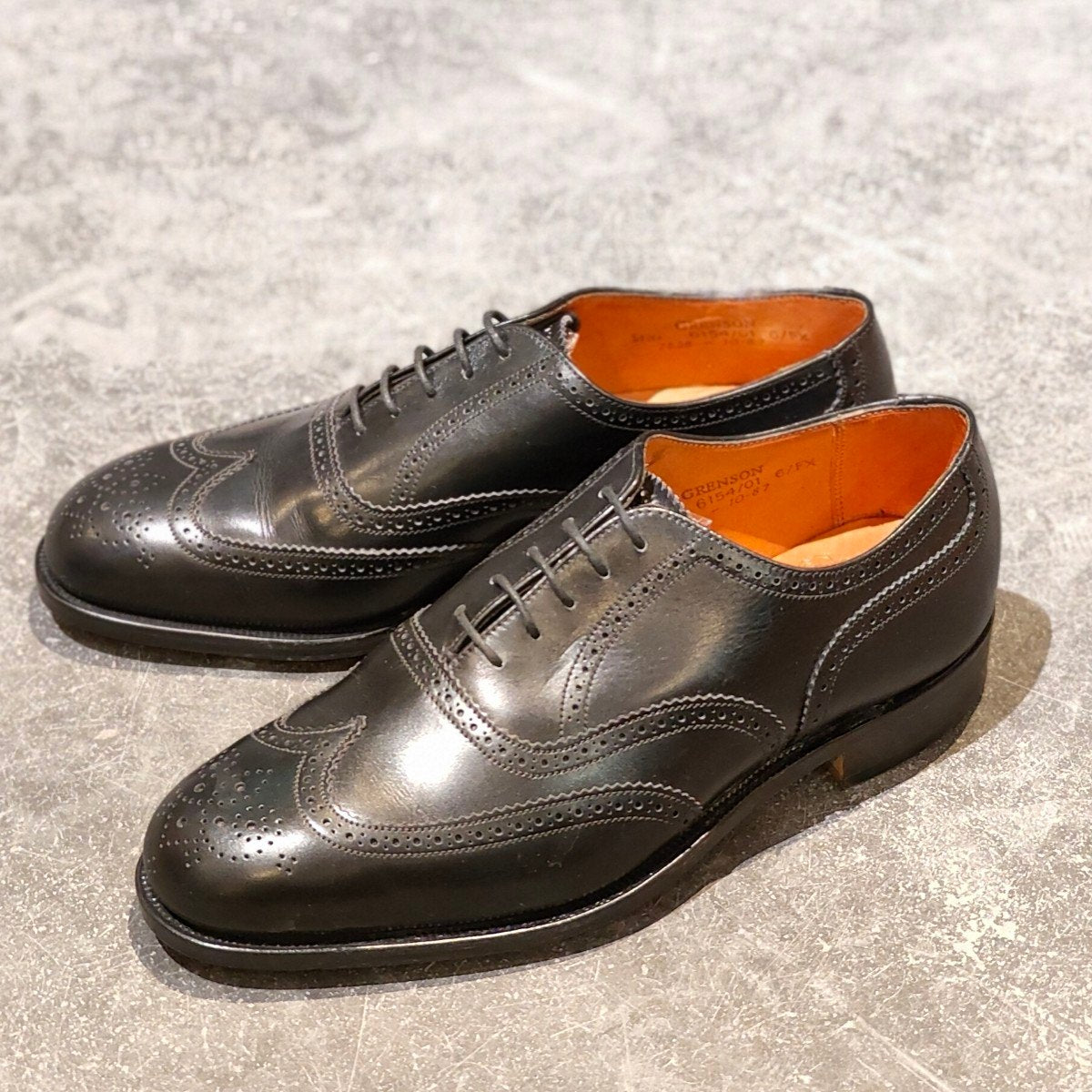 試着程度【GRENSON】グレンソン ウイングチップ カーフ ブラック