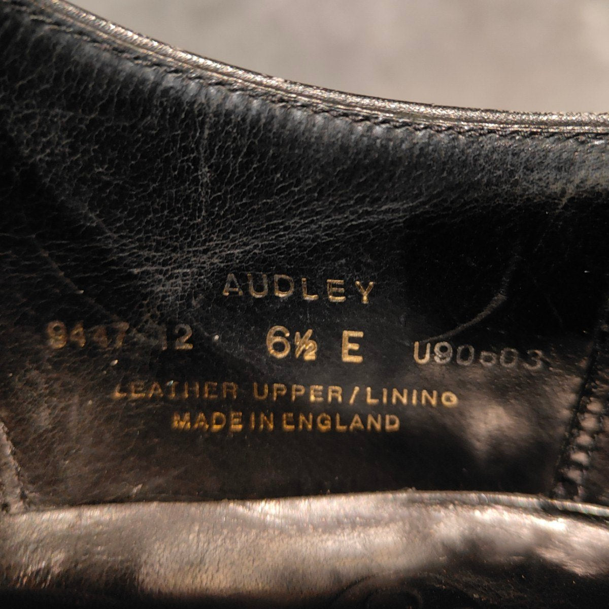 【CROCKETT&JONES AUDLEY】クロケット&ジョーンズ オードリー ストレートチップ カーフ ブラック サイズUK6.5E 377ラスト