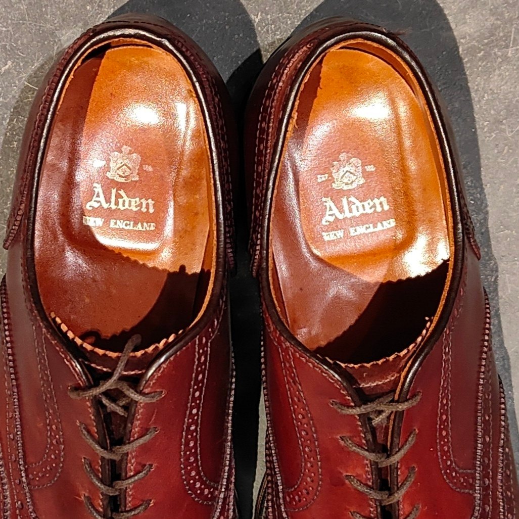 【ALDEN】オールデン 974 ショートウィングチップ コードバン ダークバーガンディ サイズ US9D トラモントラスト